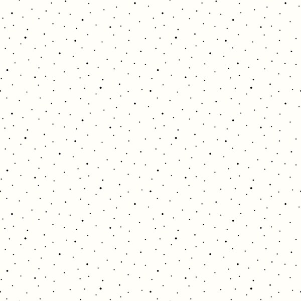 End of Bolt 26.5" Dapple Dot on White Black, Dapple Dot Basics by Riley Blake Designs, C645-Black, Remnant