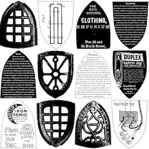 Iron Plates in White, Press On by J. Wecker Frisch for Riley Blake Designs, C15257-White, Sold in 1/2 Yard Increments Cut Continuously, New