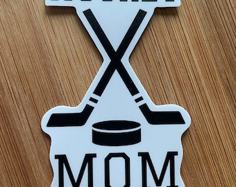 Hockey Mom crossed Sticks 2.5" Vinyl Sticker