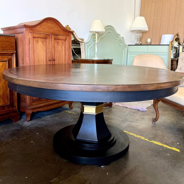Solid Wood Round Dining Table Etsy