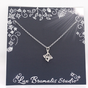 Three-Dimensional Sterling Silver Merkaba Necklace