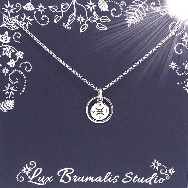 Mother Daughter Compass Necklace Etsy