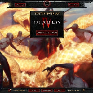 Diablo 4 Twitch Stream Overlay Mega Pack (Digital Download)