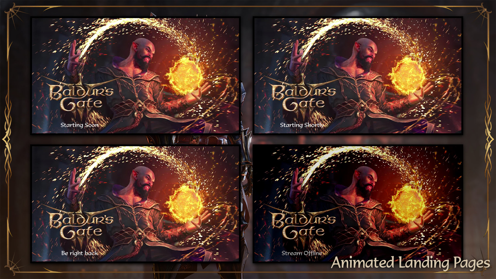 Baldur's Gate 3 Stream Overlay: Complete Twitch Package (streamlabs) - Etsy