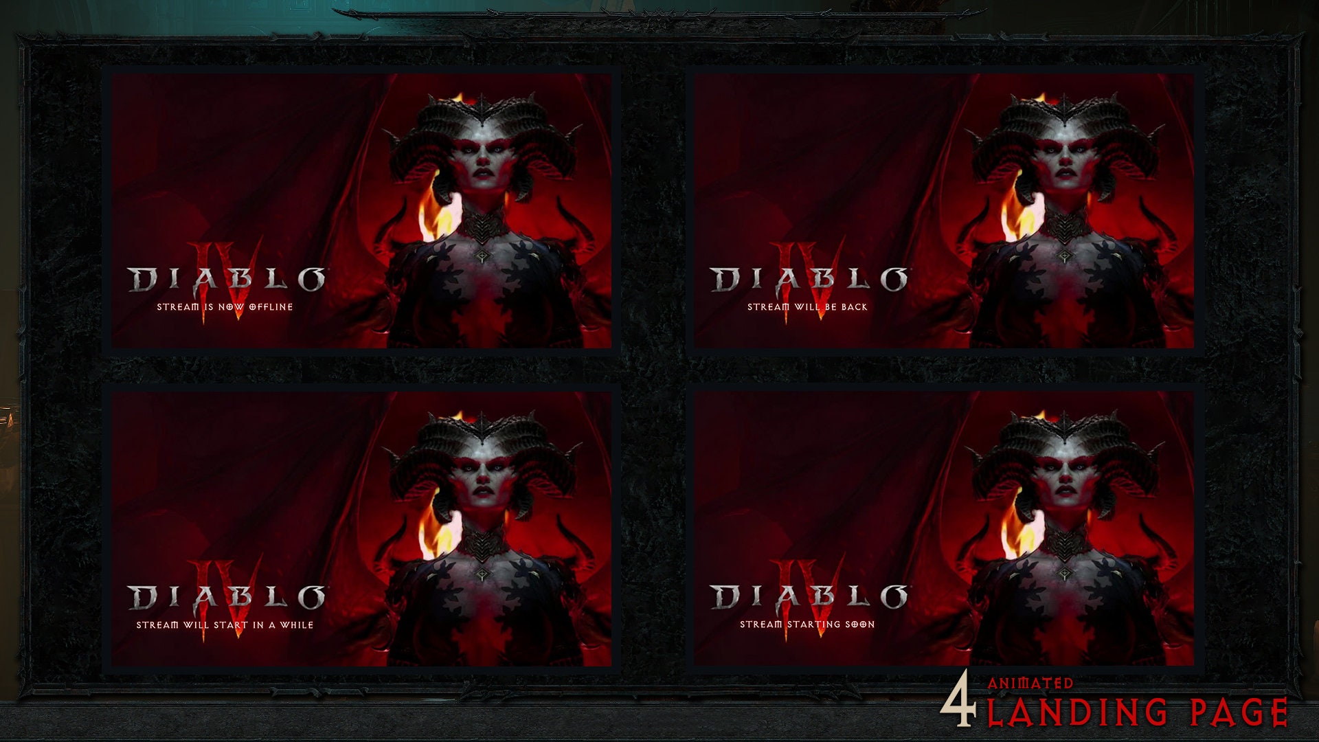 Diablo 4 Twitch Stream Overlay Mega Pack Overlay Stream Pack Made for ...