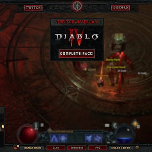 Diablo 4 Twitch Stream Overlay Mega Pack (Digital Download)