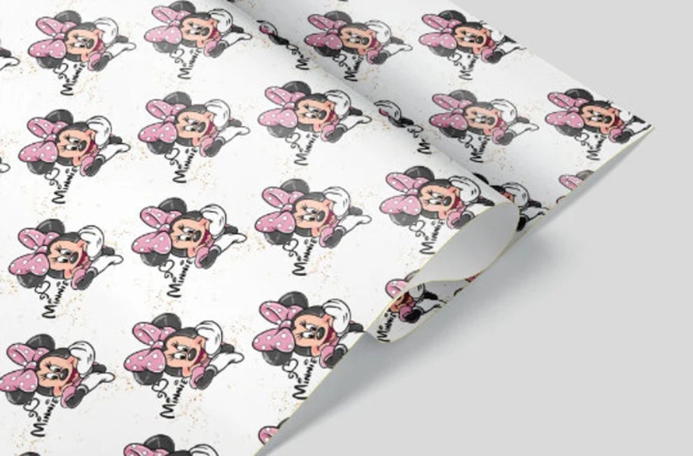 Minnie Mouse Wrapping Paper, Minnie Mouse Gift Wrap, Minnie Mouse Birthday