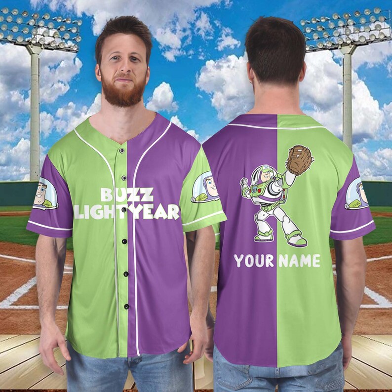 Personalize Buzz Lightyear Baseball Jersey Shirt Buzz Etsy