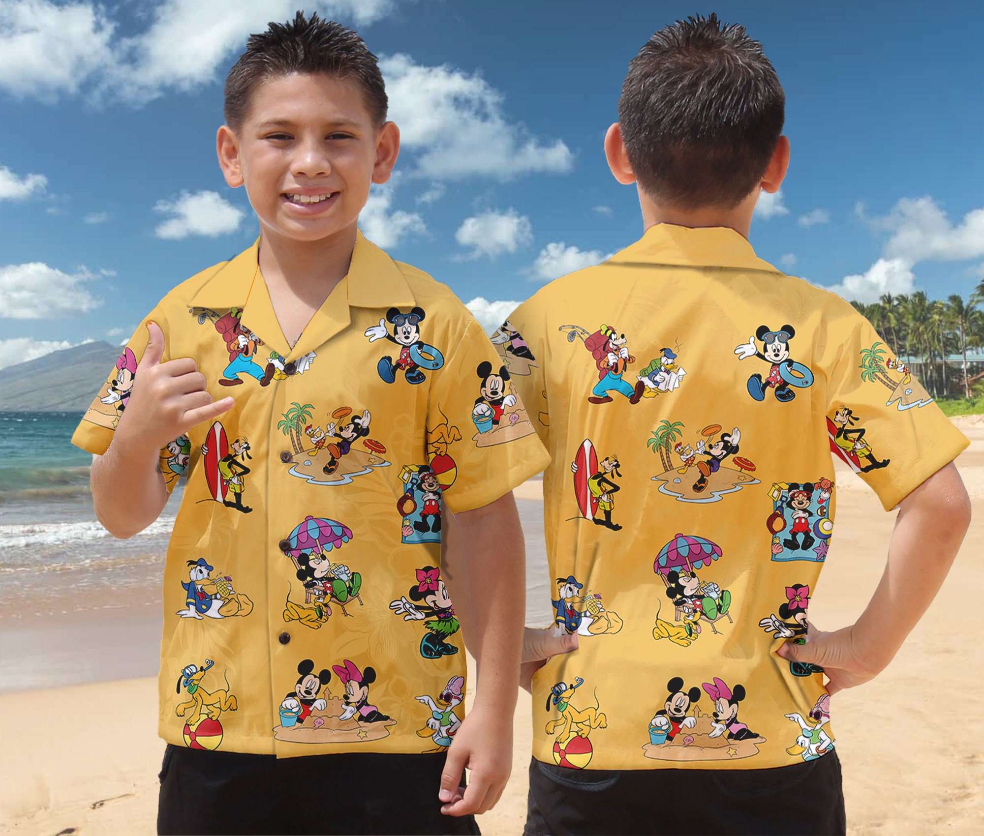 Camicia hawaiana a maniche corte con bottoni colorati casual per ragazze bambini spiaggia floreale tropicale luau vestito top ragazzi grafica carino risvolto turistico costume alla moda vacanze estive