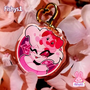 Hazbin Hotel Acrylic Keychains 2&quot; | Angel & Fat Nuggets, Niffty, Alastor