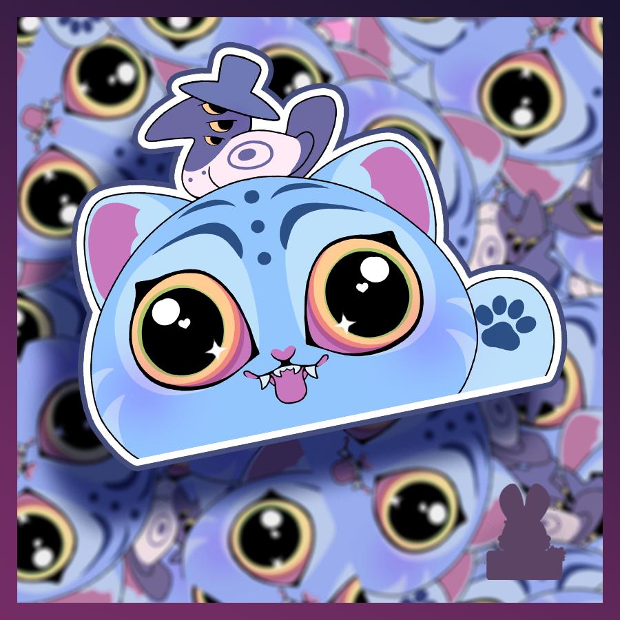 Derpy Tiger & Sussie Bird Vinyl Decal – K-Pop Car Accessory Sticker