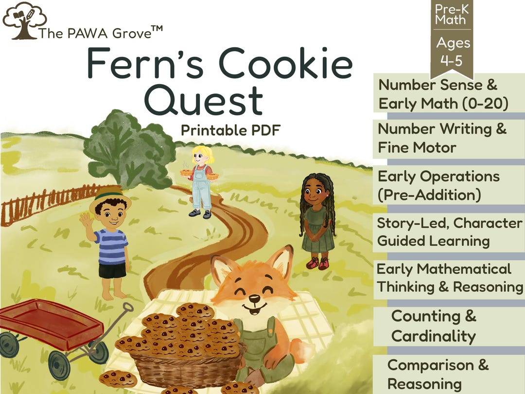 Fern the Fox Math Printable: Story-led Counting 1-20 Activity (digital ...