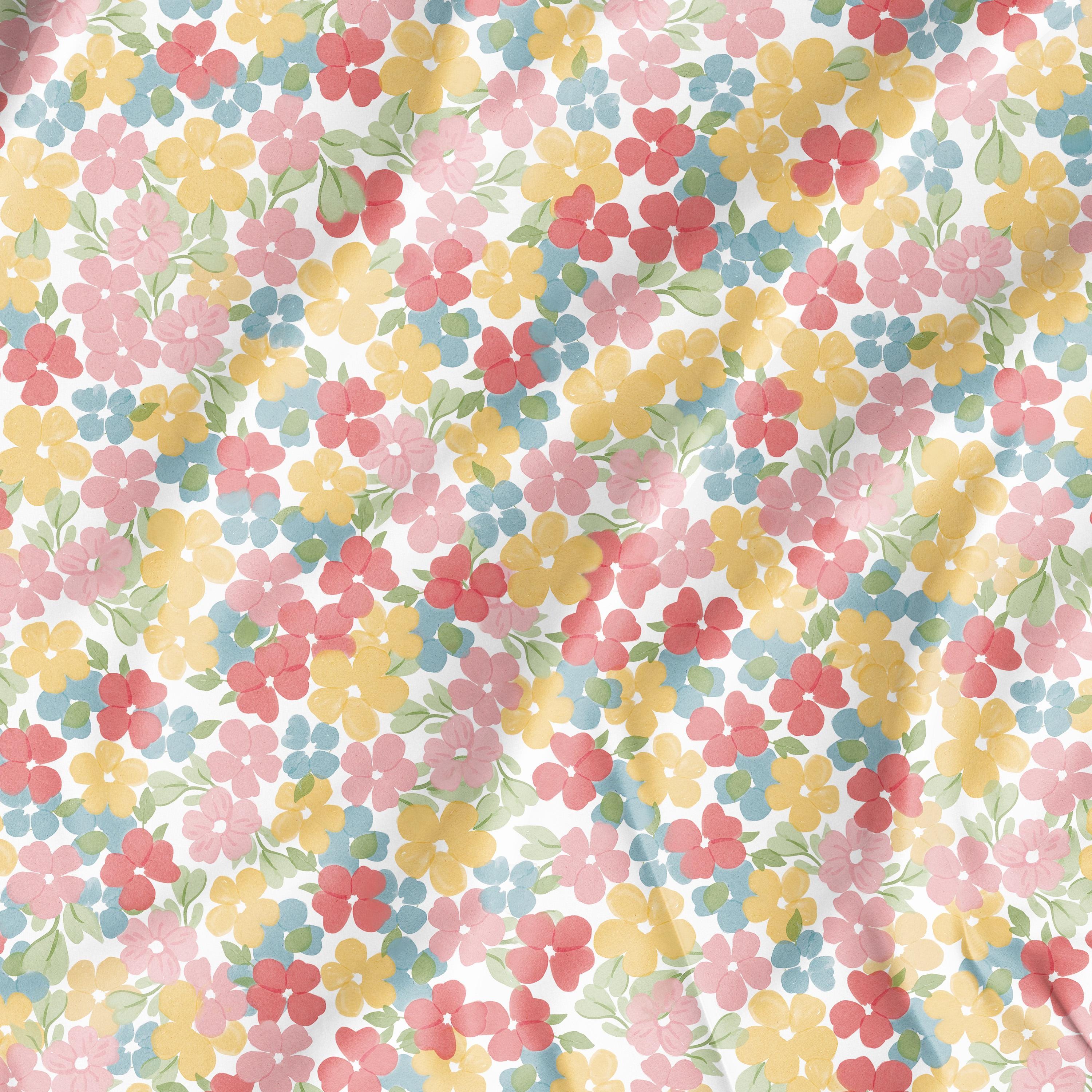 Pastel Ditsy Floral Pattern JPEG, Seamless Nursery Digital Paper ...