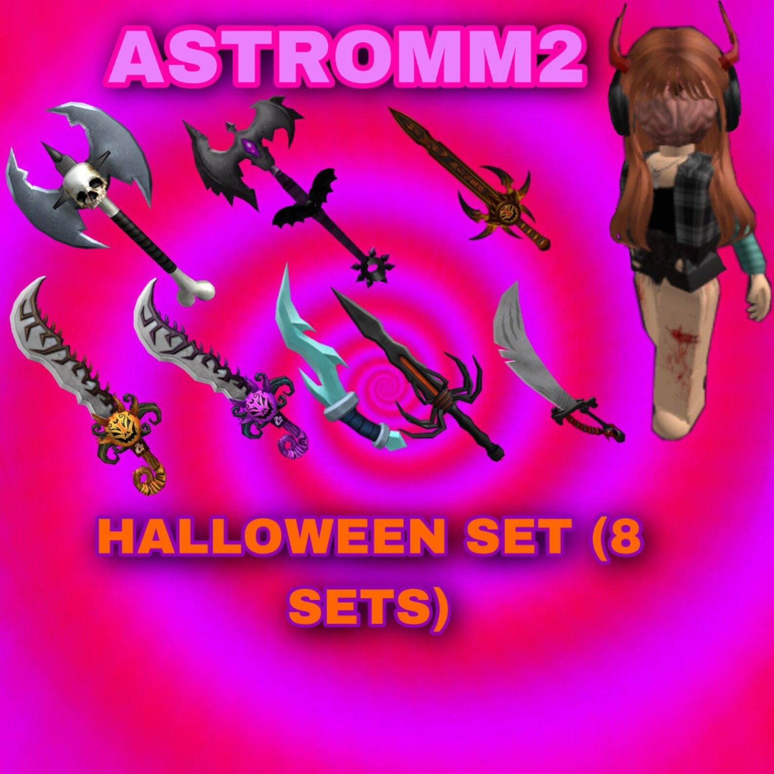 HALLOWEEN SET MM2 GODLYS very Cheap read Item Details Etsy