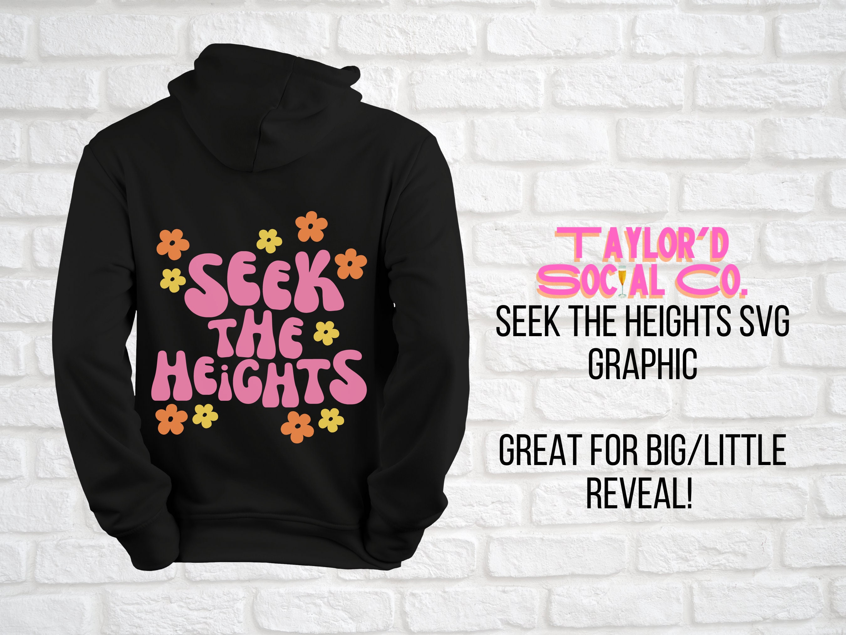 Seek the Heights Alpha Chi Omega Tshirt or Hoodie SVG Digital Download