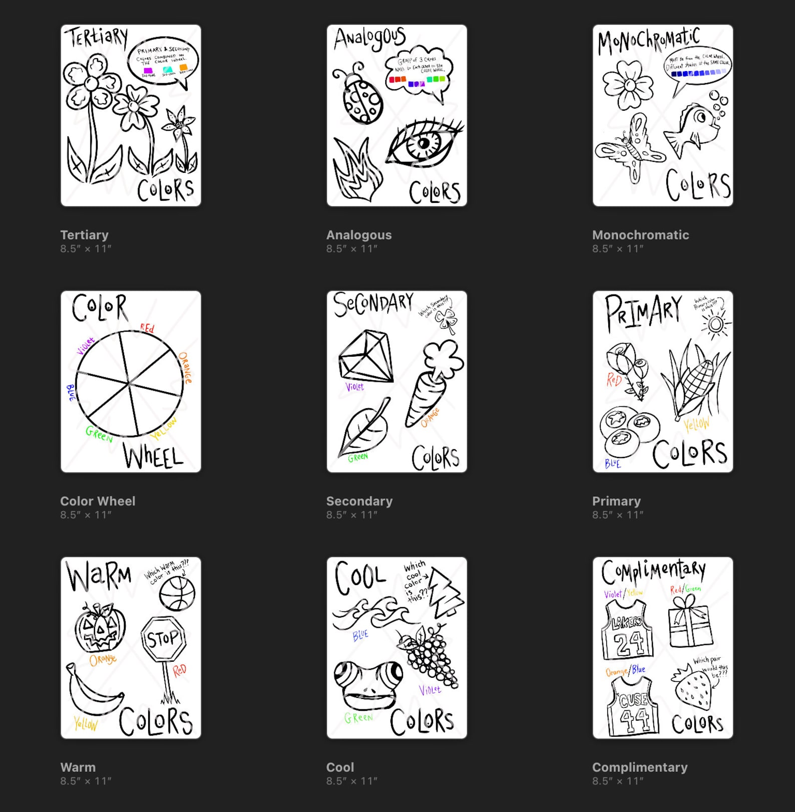 Color Theory Worksheets | Elements of Art Activities | Color Wheel PDF ...