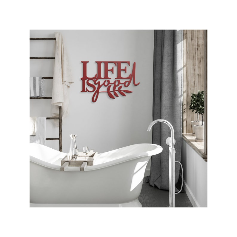 Life is Good Sign, Custom Metal Sign, Metal Quote Sign, Positive Quote