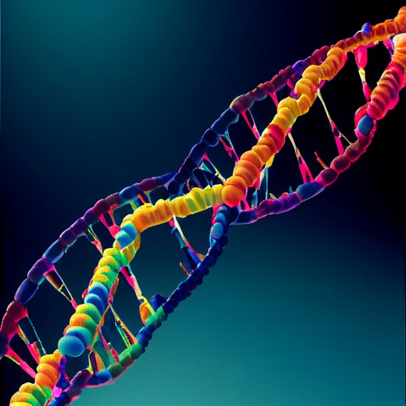 DNA Encoding DNA Replication Science Digital Art - Etsy