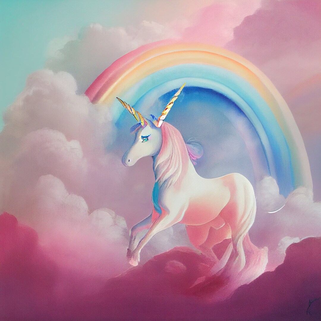 Unicorn Birthday Card Digital Print Digital Instant Download 4K HD - Etsy