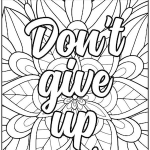 20 Motivational Quotes, Coloring pages pdf, digital download