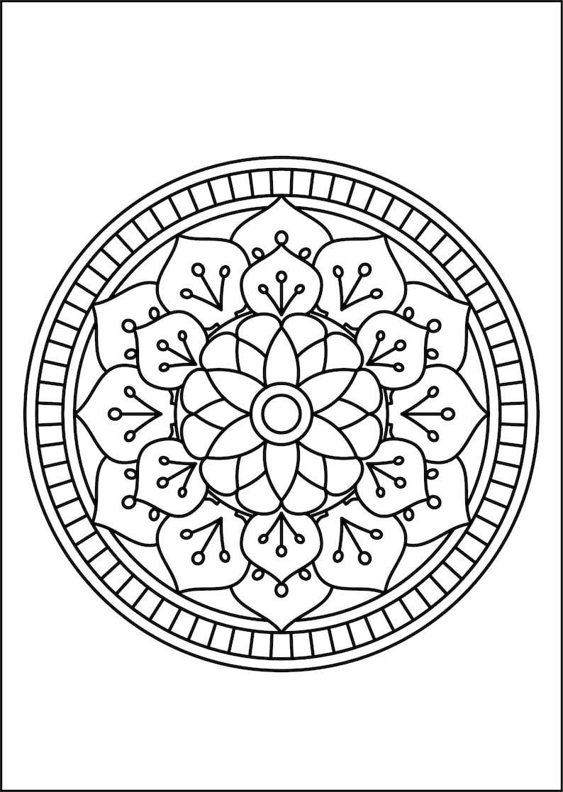 25 Mandala for KIDS, Coloring Pages Pdf, Digital Download - Etsy