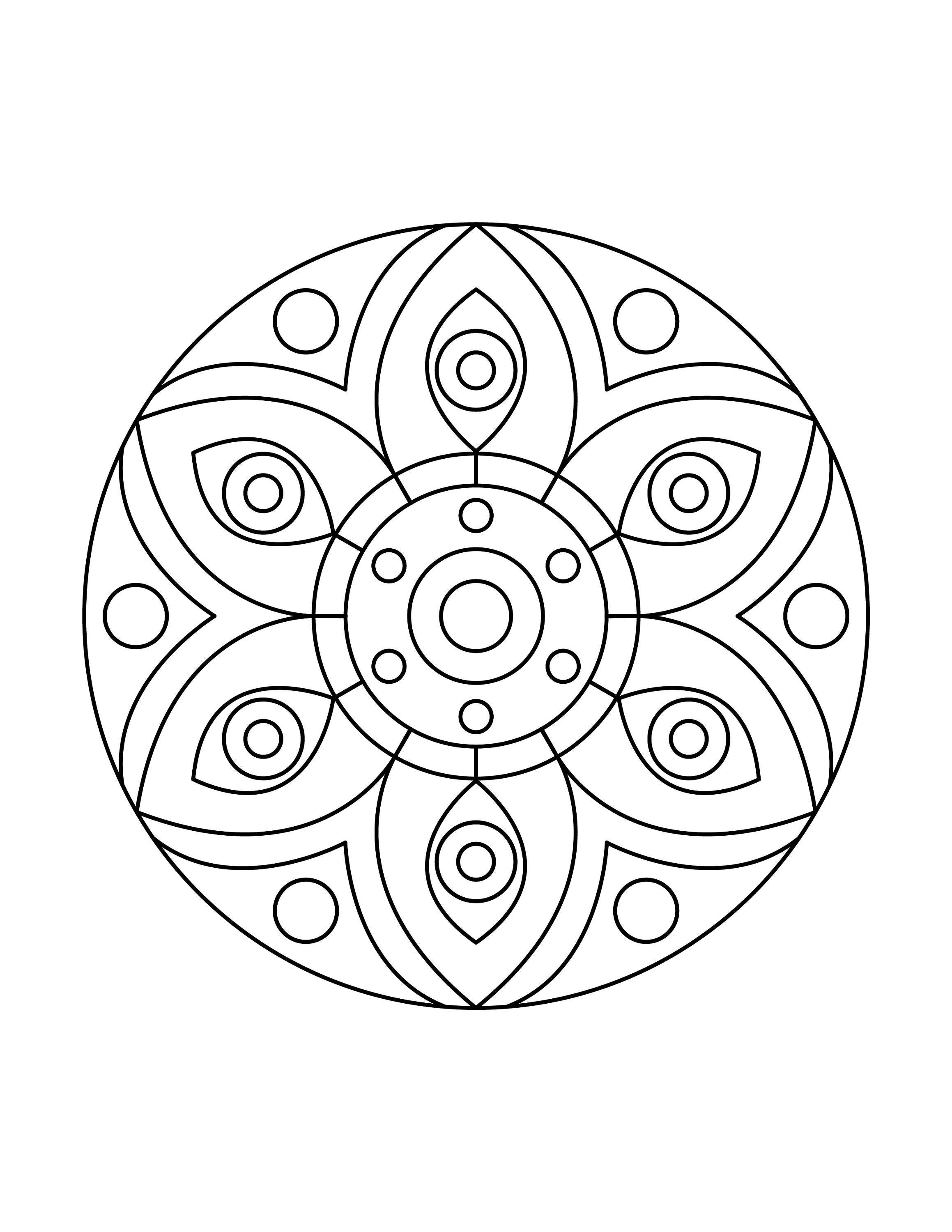 20 Mandala for KIDS, Coloring Pages Pdf, Digital Download - Etsy