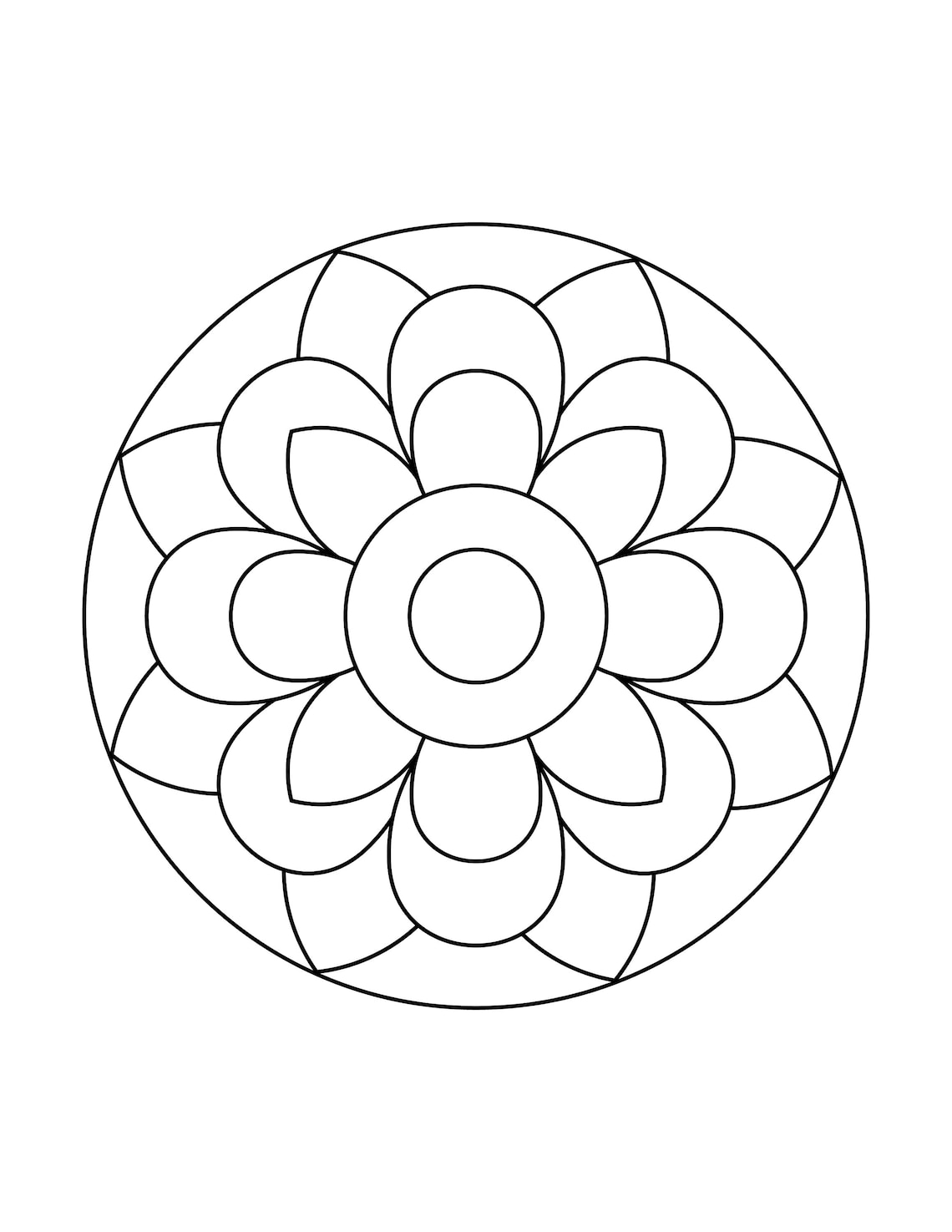 20 Mandala for KIDS, Coloring Pages Pdf, Digital Download - Etsy