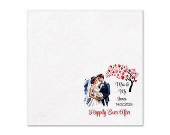 Servilletas de boda personalizadas: servilletas de cóctel y almuerzo con impresión personalizada, de 3 capas, decoración ecológica para fiestas.