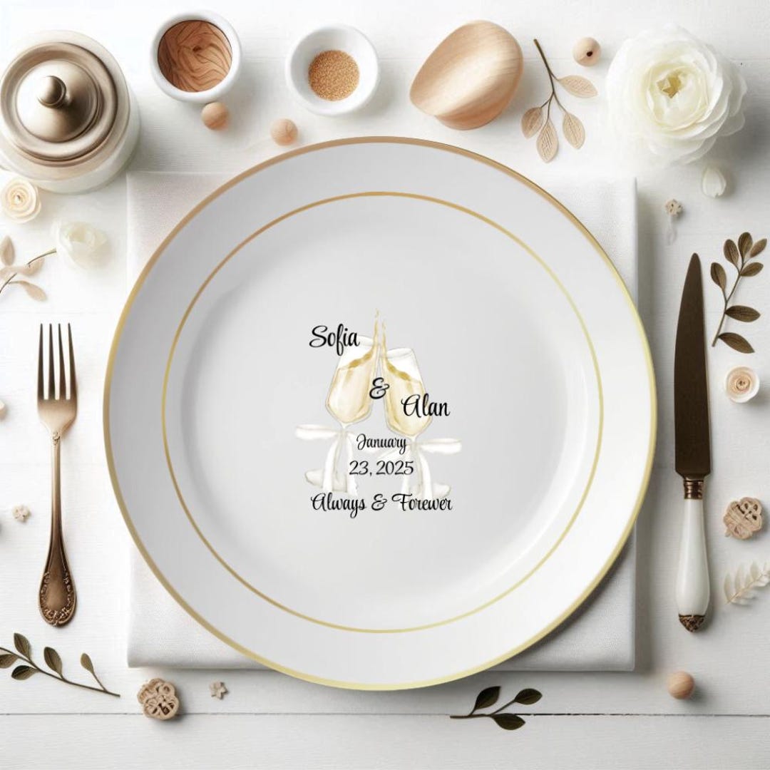Anniversary Plates, Personalized Wedding Couple Plates, Custom Wedding ...