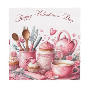 Happy Valentine&#39;s Day Napkins Romantic Table Decor Valentine&#39;s Day Party Supplies Wedding or Dinner Party Napkins Love Decor