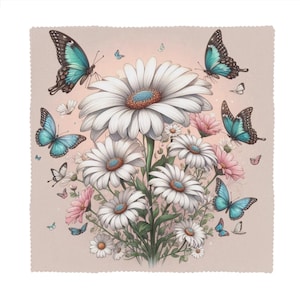 Cloth Napkins Daisy Set for Table Decor Cottagecore Kitchen Wedding Party and Housewarming Gift Reusable Soft Floral Table Linens
