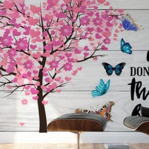 Memorial Mural Art – Those We Love Don’t Go Away They Fly Beside Us Every Day | Self Adhesive | Peel & Stick | Removable