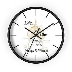 Personalized Wedding Date Wall Clock - Custom Anniversary Gift, Family Decor, Unique Timepiece, Memory Keepsake, Special Occasion Present