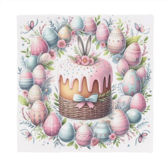 40x pasen thema tafel servetten paashaas-kuikens-lente thema 33 x 33 cm