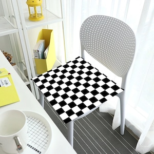 Stylish Seating: Embrace Contemporary Comfort with our Black and White Chair Cushions