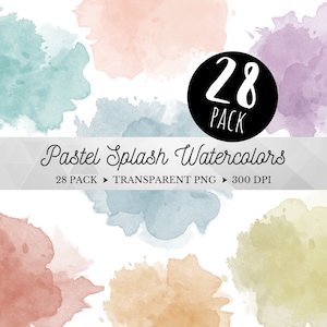 Aquarell Spritzer Clipart, Farbspritzer, Pastell Aquarell Spritzer, Aquarell Clipart, Pastell Aquarell Clipart, Aquarell PNG
