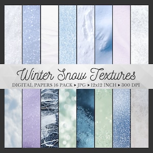 Papier numérique Neige, Textures de neige, Fond neige, Effet bokeh, Papiers de scrapbooking, Usage commercial, Papiers numériques d&#39;hiver, Produits à imprimer