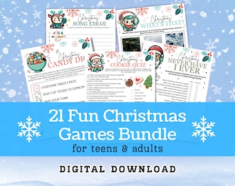Christmas Games Bundle, Printable Christmas Activities, Christmas Party Games for Teens & Adults, Christmas Trivia, Instant Digital Download