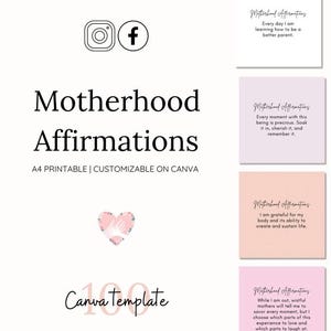 Affermazione di maternità / Le migliori citazioni sulla maternità per la mamma / 100 affermazioni per post IG / Affermazioni post-partum / Biglietti / Citazioni positive per la mamma