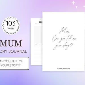 Mum&#39;s Life Story Journal: Mother&#39;s Day Memory Keepsake (Digital Journal)