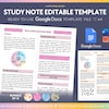 Study Guide Template, Goodnotes for College, Note Taking Template ...