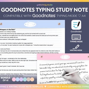 Typing Friendly Study Notes Template for Students | Ready-to-Use Goodnotes Template | Downloadable Template for School, College, University