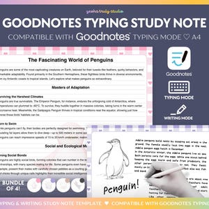 Typing Friendly Study Notes Template for Students | Ready-to-Use Goodnotes Template | Downloadable Template for School, College, University