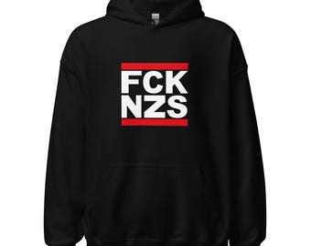 FCK NZS Hoodie Sweater - Unisex - Various Colors - Antifa Antifascist Fuck Nazis
