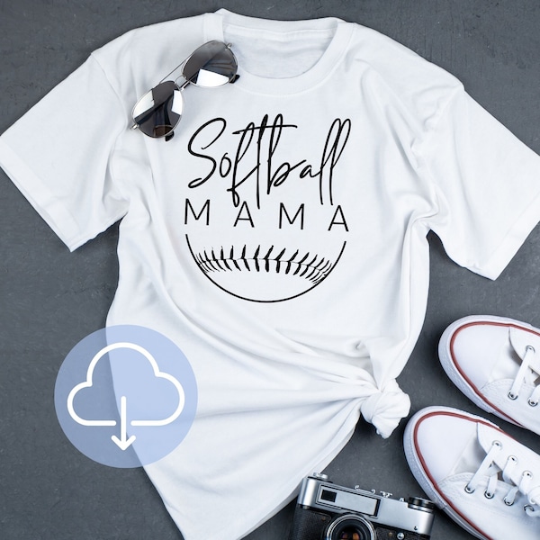 Softball Mama SVG, PNG | Digital Download | Softball Mom Sublimation | Sports Mom Laser Cut File | Cricut Cut Out | Mom Life Sublimation