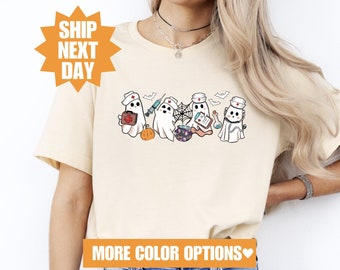 Nurse Halloween Sweatshirt, Ghost Nurse Shirt, Healthcare Halloween Shirt, Boo Crew Sweatshirt, Cute Er Nurse Shirt, Funny Halloween Shirt