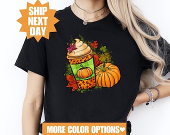 Pumpkin Fall Shirt Coffee Latte, Halloween Shirt, Pumpkin Halloween Shirt, Thanksgiving Shirt, Coffee Latte Shirt, Fall Coffee Pumpkin Shirt
