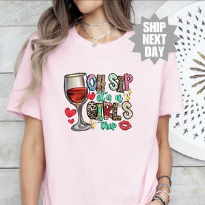 Girls Trip Shirts, Oh Sip Its A Girls Trip, Girls Trip Shirt 2024, Girls Trip Shirts, Summer Vacation Shirt, Summer Trip Shirt, Ladies Shirt