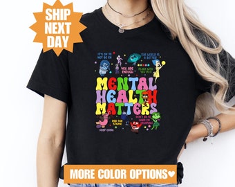 Maglietta Disney Inside Out, Camicia per logopedia, Camicia del gruppo di personaggi interni, Camicia per sensazioni emotive, Camicia per questioni di salute mentale Inside Out