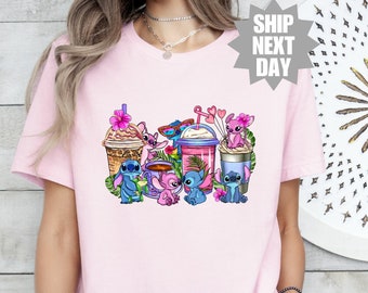 Funny Stitch Shirt, Disney Stitch Shirt, Disney World Shirts, Stitch Coffee Shirt, Disney Trip Shirt, Vacation T-Shirt, Disney Drink Shirt